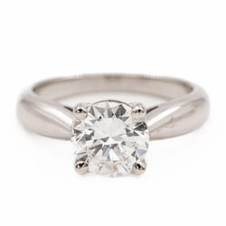 Bague Solitaire Or blanc Diamant - Castafiore