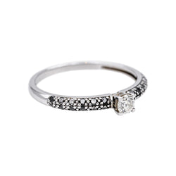 Bague Solitaire Or blanc Diamant - Castafiore