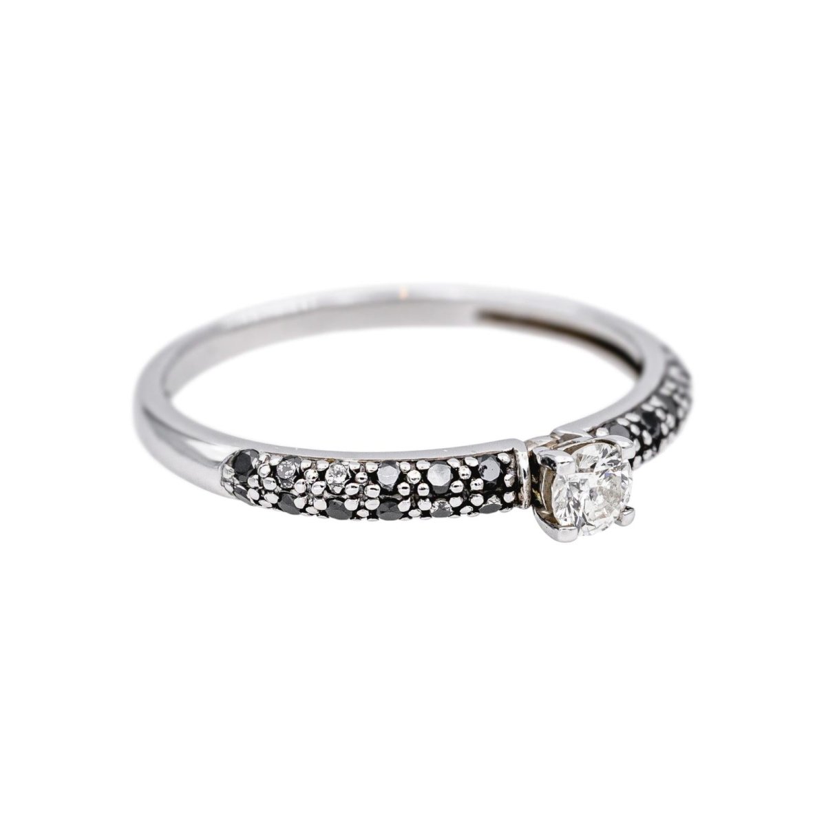 Bague Solitaire Or blanc Diamant - Castafiore