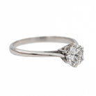 Bague Solitaire Or blanc Diamant - Castafiore