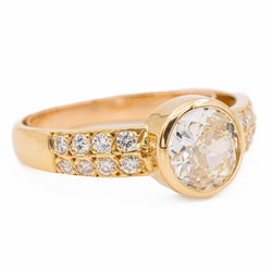 Bague Solitaire Or jaune Diamant - Castafiore