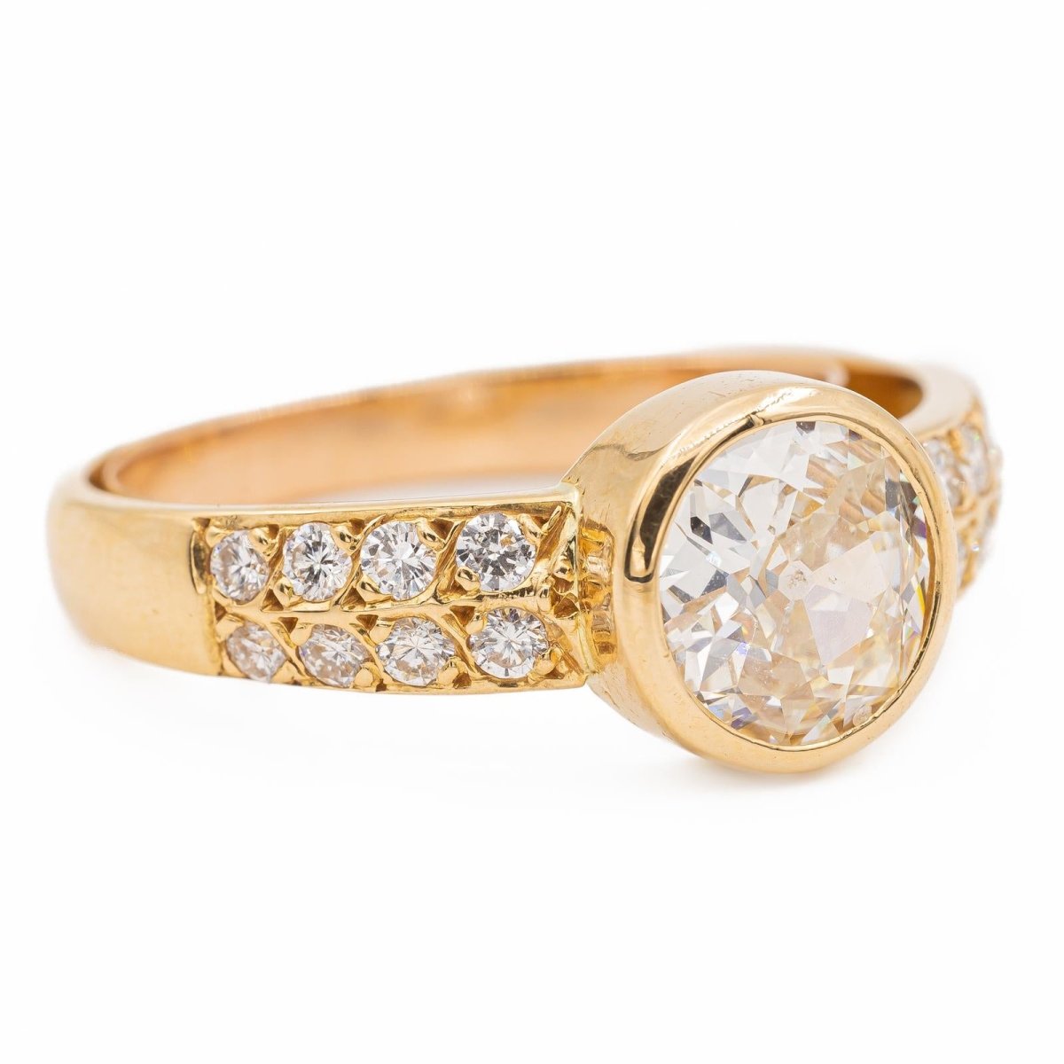 Bague Solitaire Or jaune Diamant - Castafiore