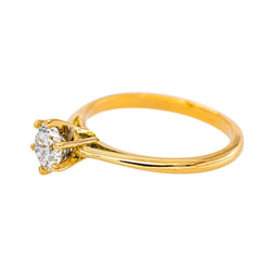 Bague Solitaire Or jaune Diamant - Castafiore