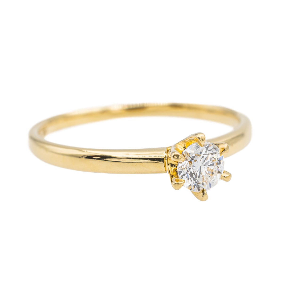 Bague Solitaire Or jaune Diamant - Castafiore