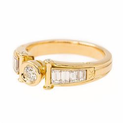 Bague Solitaire Or jaune Diamant - Castafiore