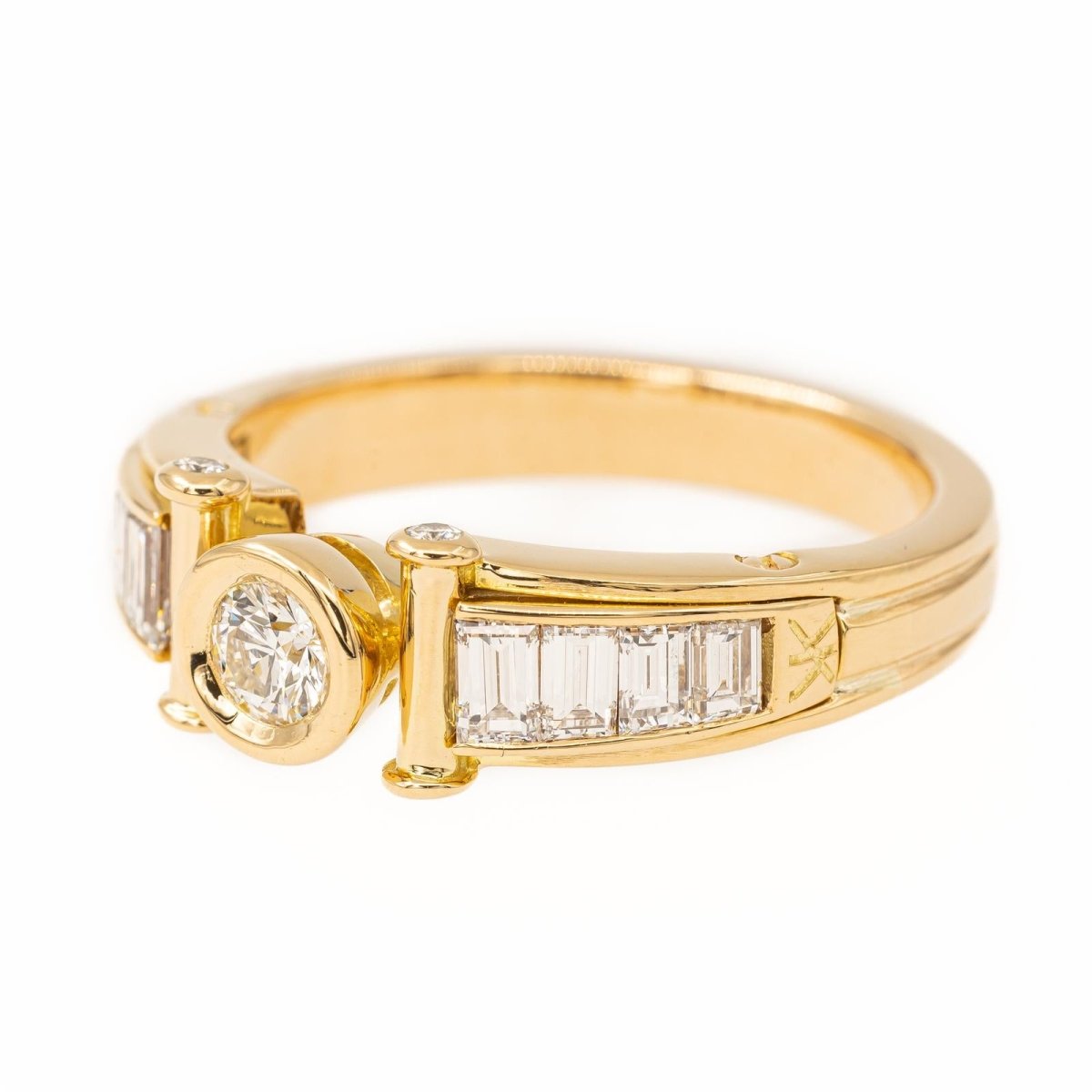 Bague Solitaire Or jaune Diamant - Castafiore