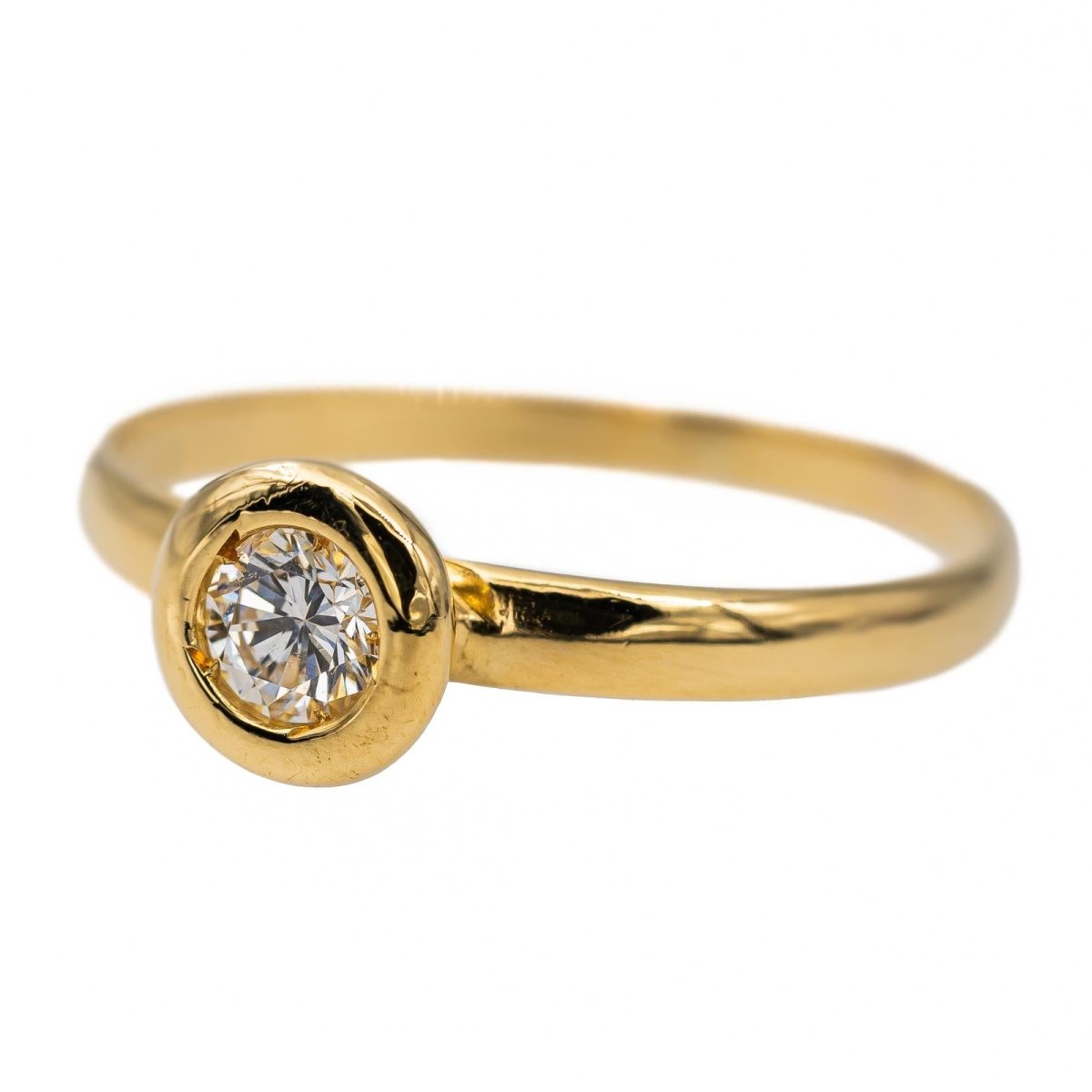 Bague Solitaire Or jaune Diamant - Castafiore