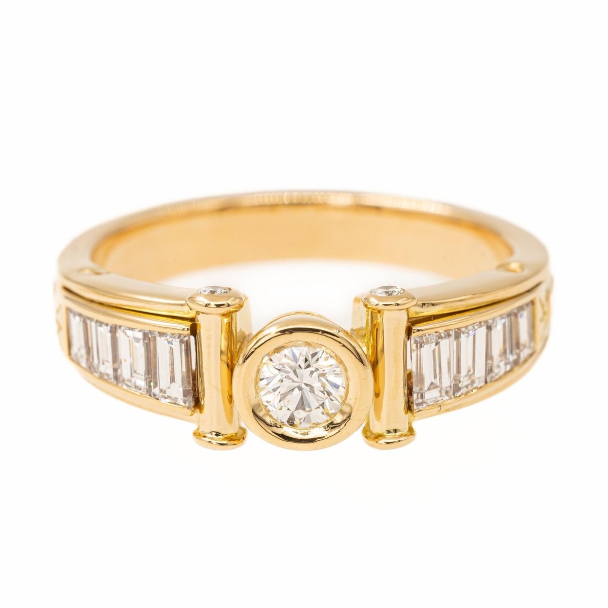 Bague Solitaire Or jaune Diamant - Castafiore