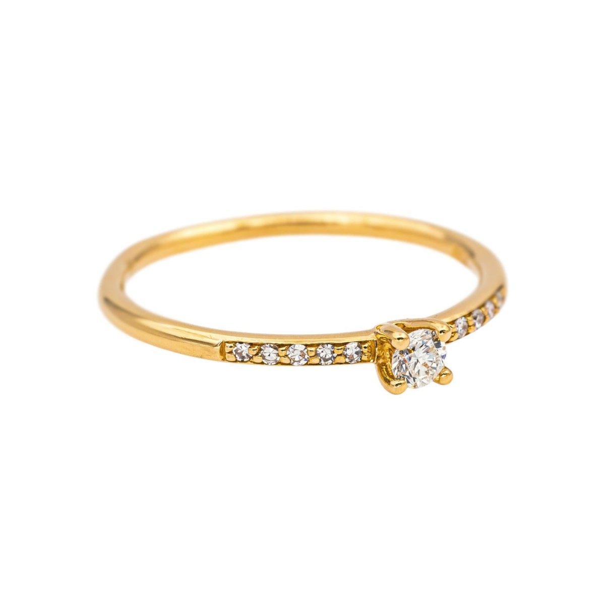 Bague Solitaire Or jaune Diamant - Castafiore