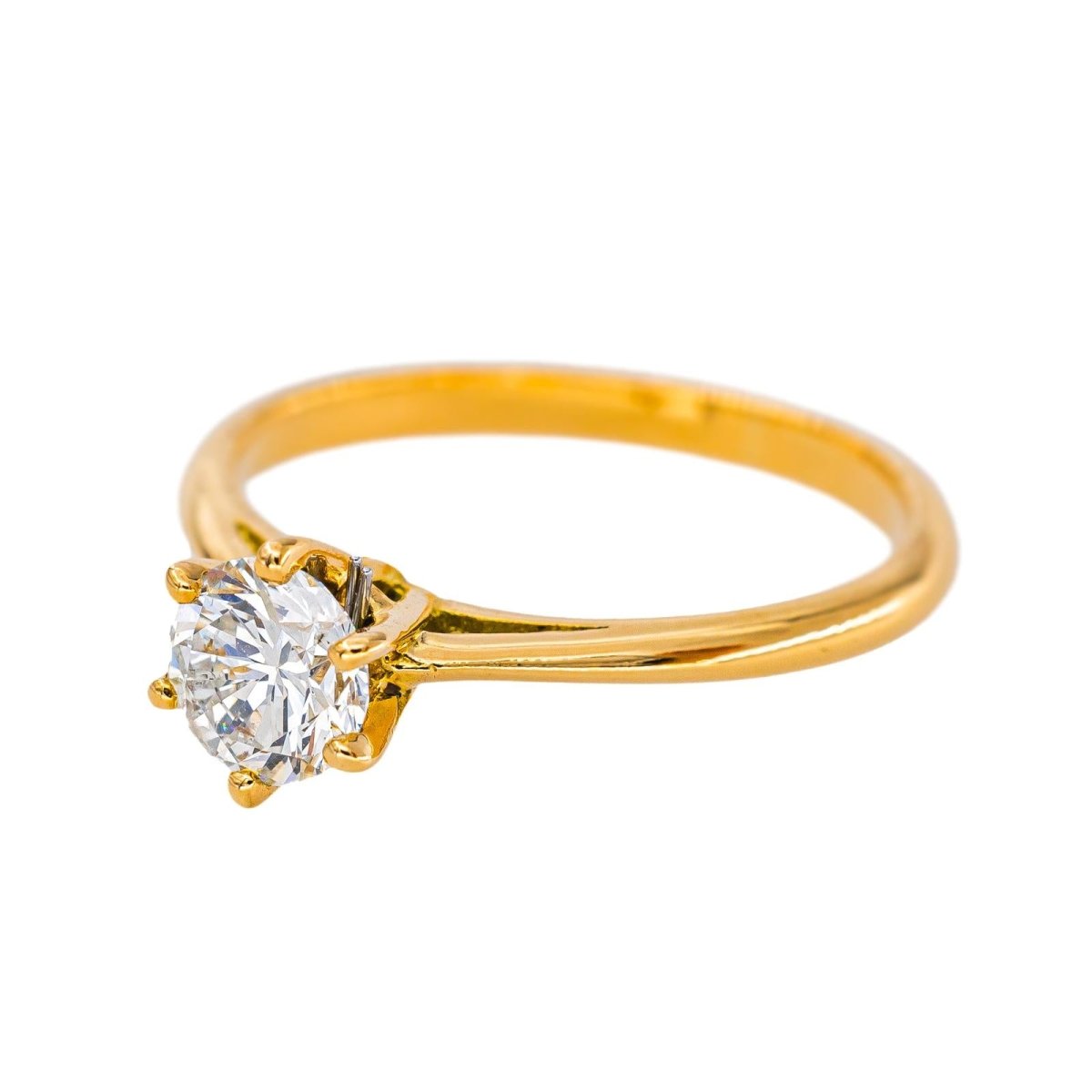 Bague Solitaire Or jaune Diamant - Castafiore