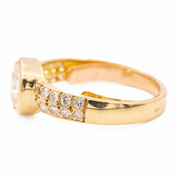 Bague Solitaire Or jaune Diamant - Castafiore