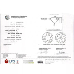 Bague solitaire or jaune, diamant 3,32 cts. - Castafiore
