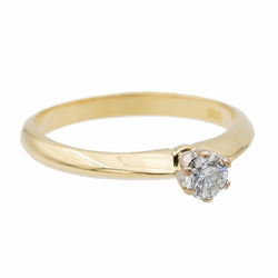Bague Solitaire Or jaune Diamant - Castafiore