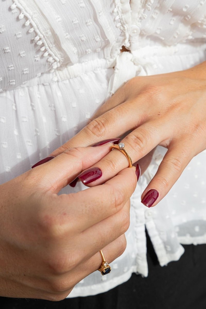 Bague Solitaire Or jaune Diamant - Castafiore