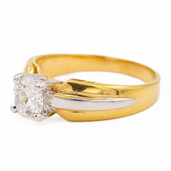 Bague Solitaire Or jaune Diamant - Castafiore
