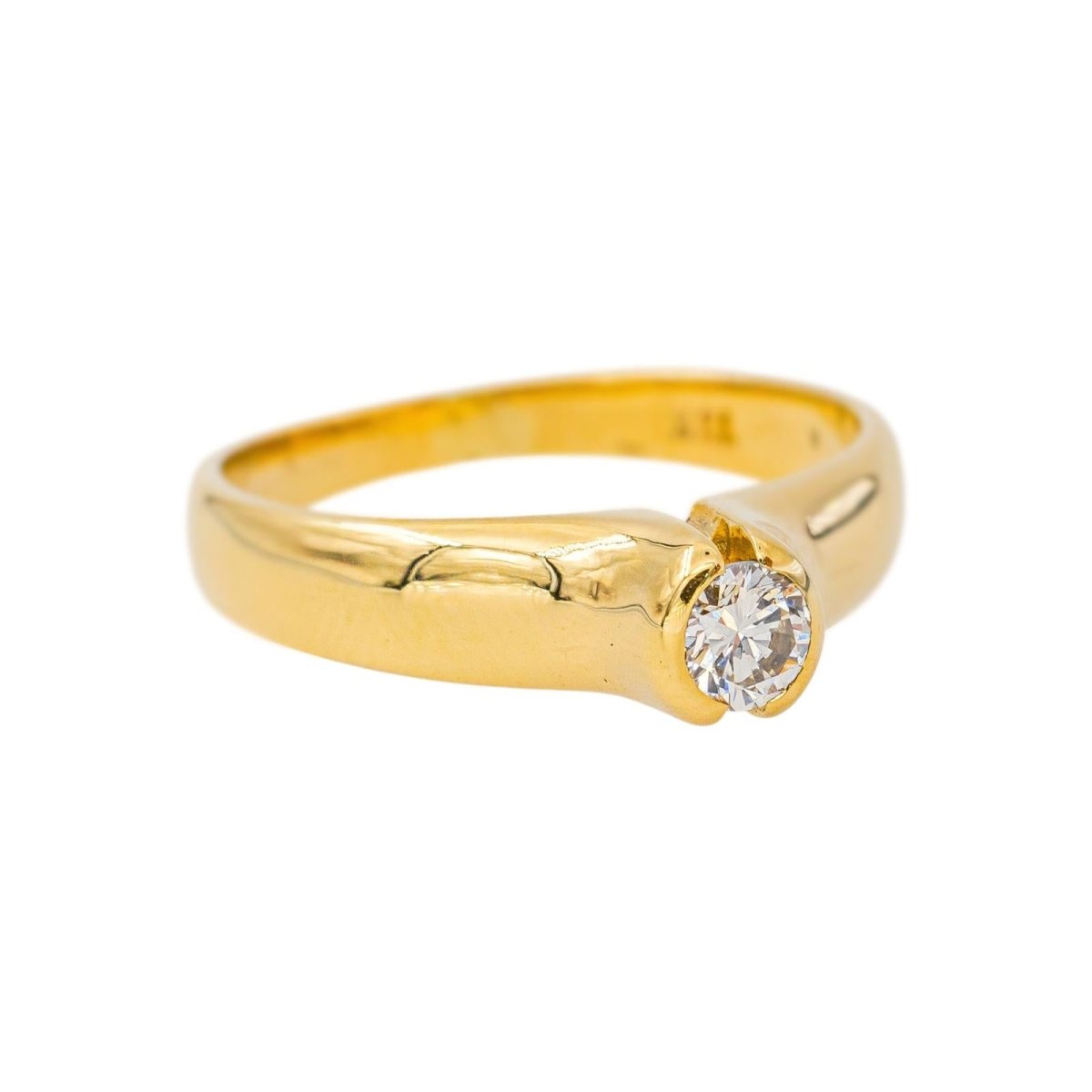 Bague Solitaire Or jaune Diamant - Castafiore