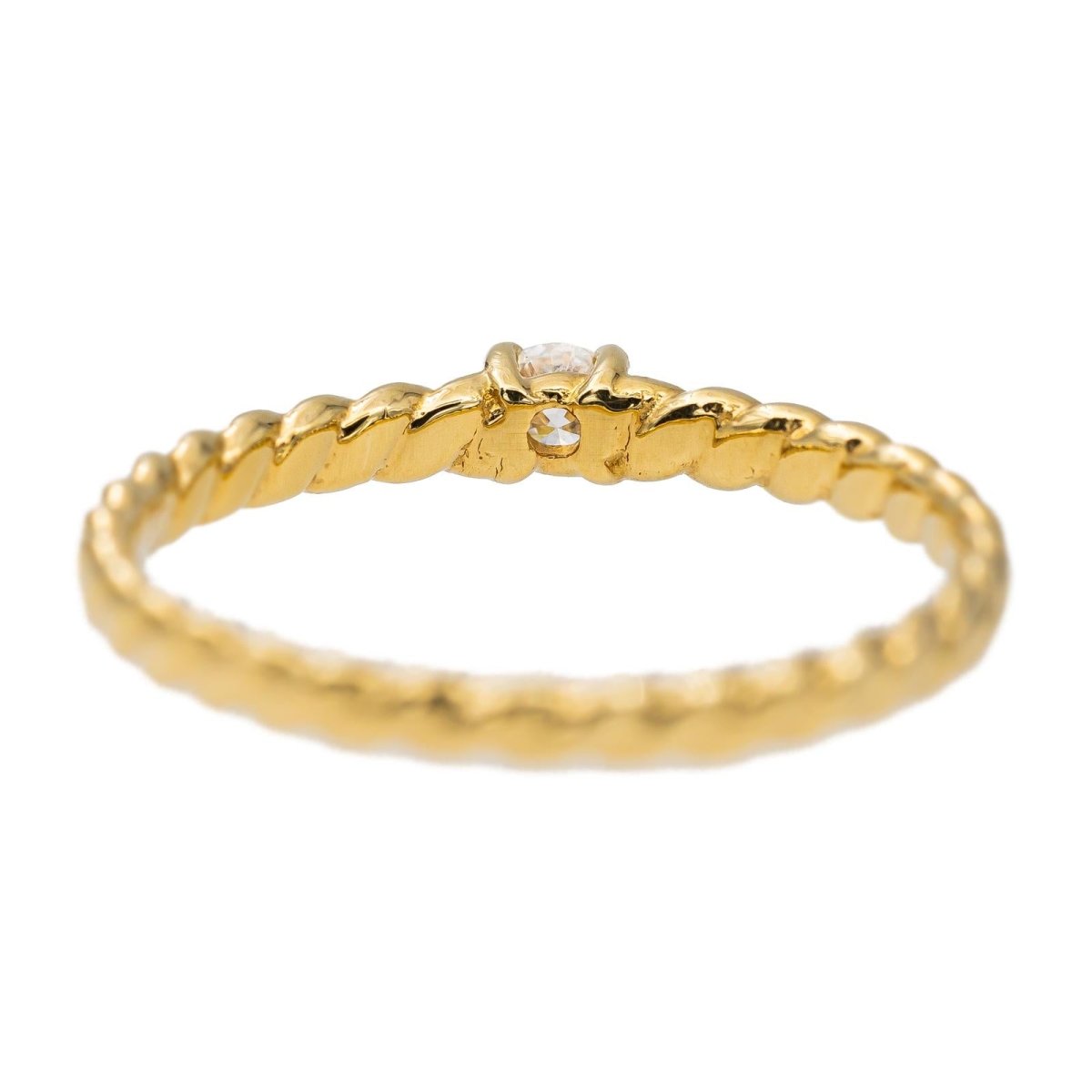 Bague Solitaire Or jaune Diamant - Castafiore