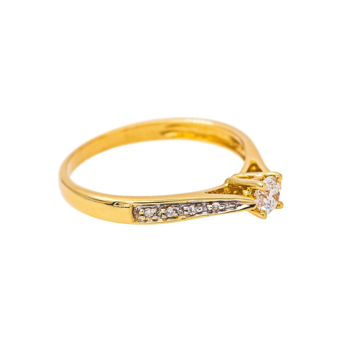 Bague Solitaire Or jaune Diamant - Castafiore