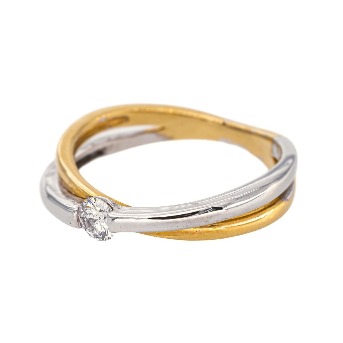 Bague Solitaire Or jaune Diamant - Castafiore