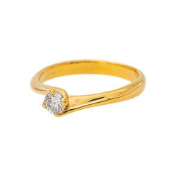 Bague Solitaire Or jaune Diamant - Castafiore