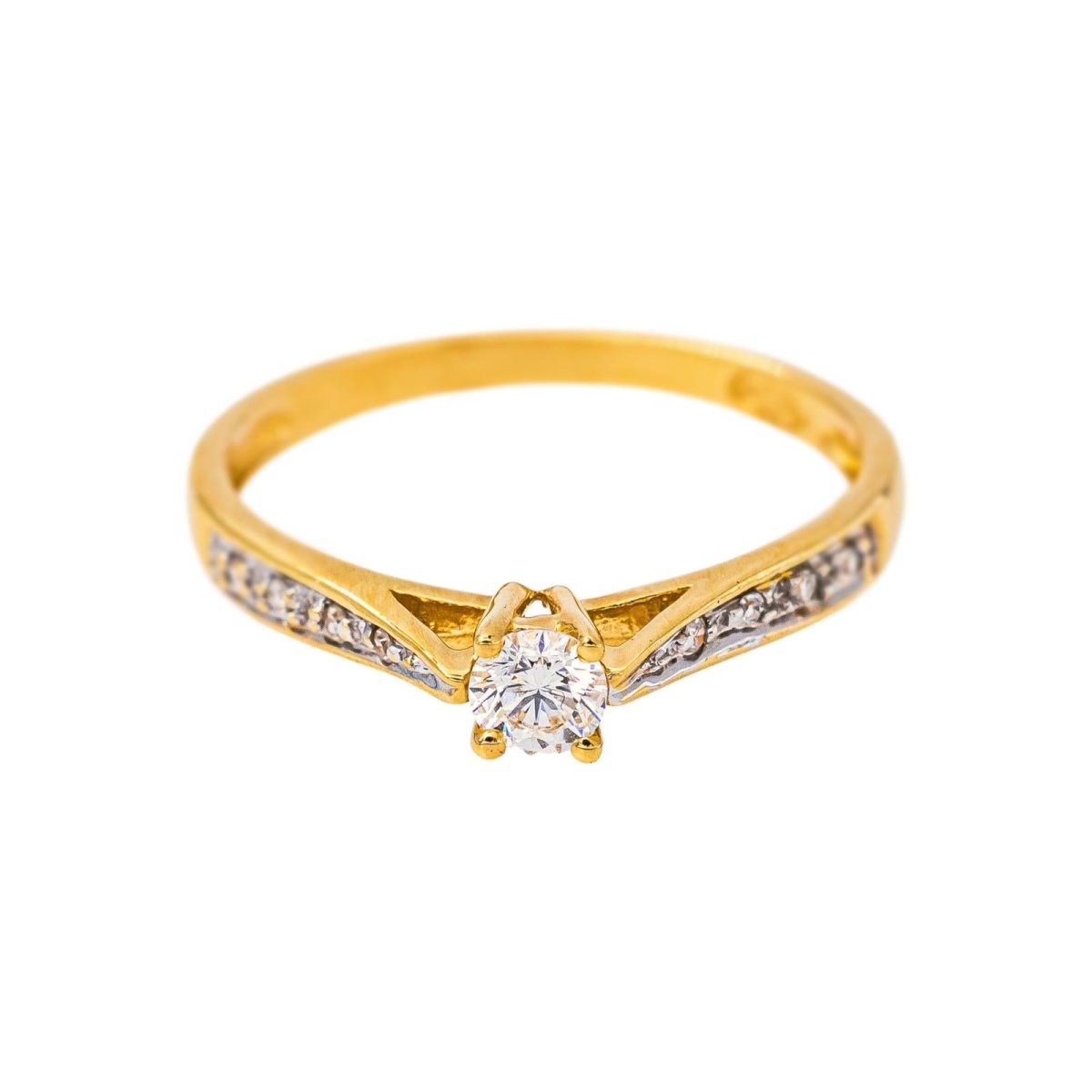 Bague Solitaire Or jaune Diamant - Castafiore