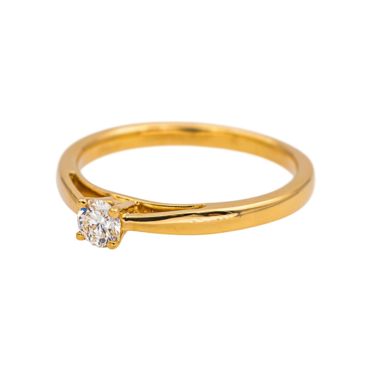 Bague Solitaire Or jaune Diamant - Castafiore