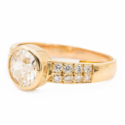 Bague Solitaire Or jaune Diamant - Castafiore