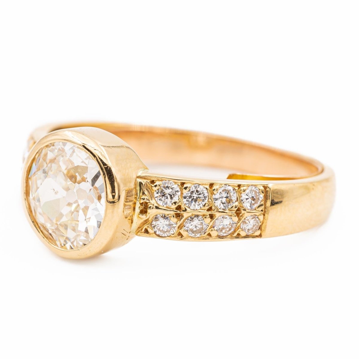 Bague Solitaire Or jaune Diamant - Castafiore