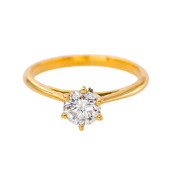 Bague Solitaire Or jaune Diamant - Castafiore
