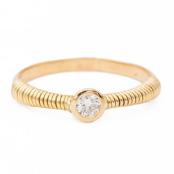 Bague Solitaire Or jaune Diamant - Castafiore