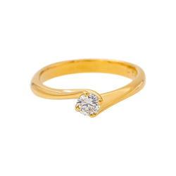 Bague Solitaire Or jaune Diamant - Castafiore