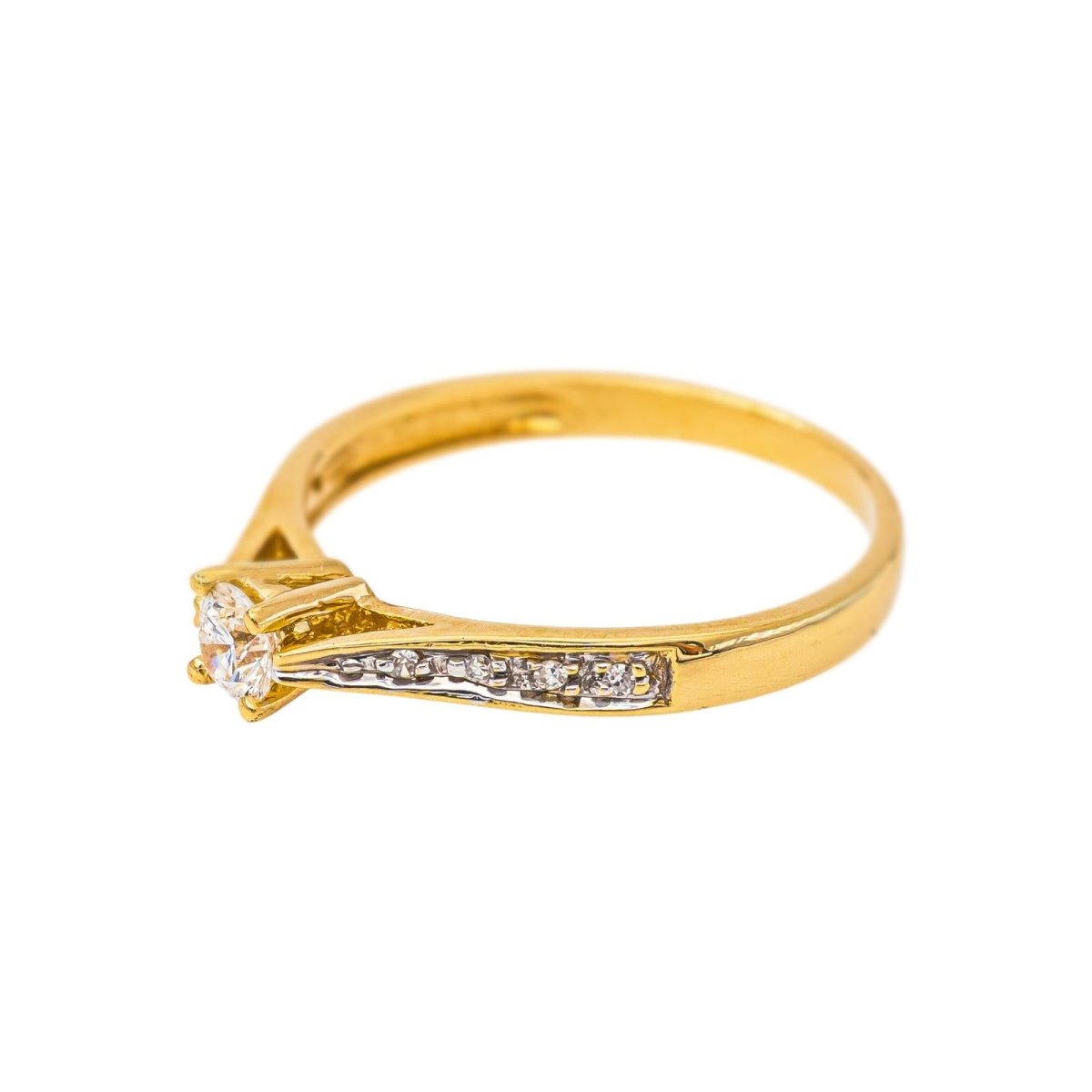 Bague Solitaire Or jaune Diamant - Castafiore