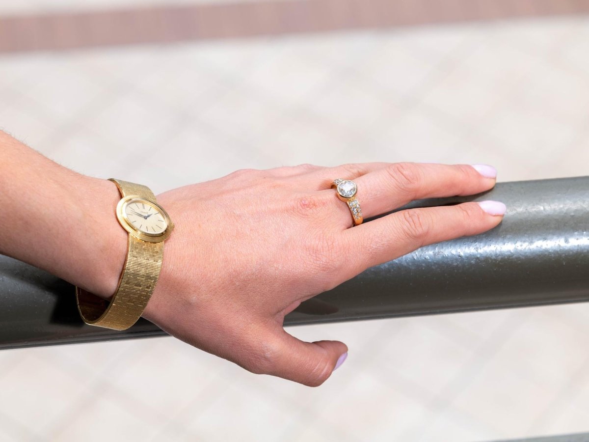 Bague Solitaire Or jaune Diamant - Castafiore