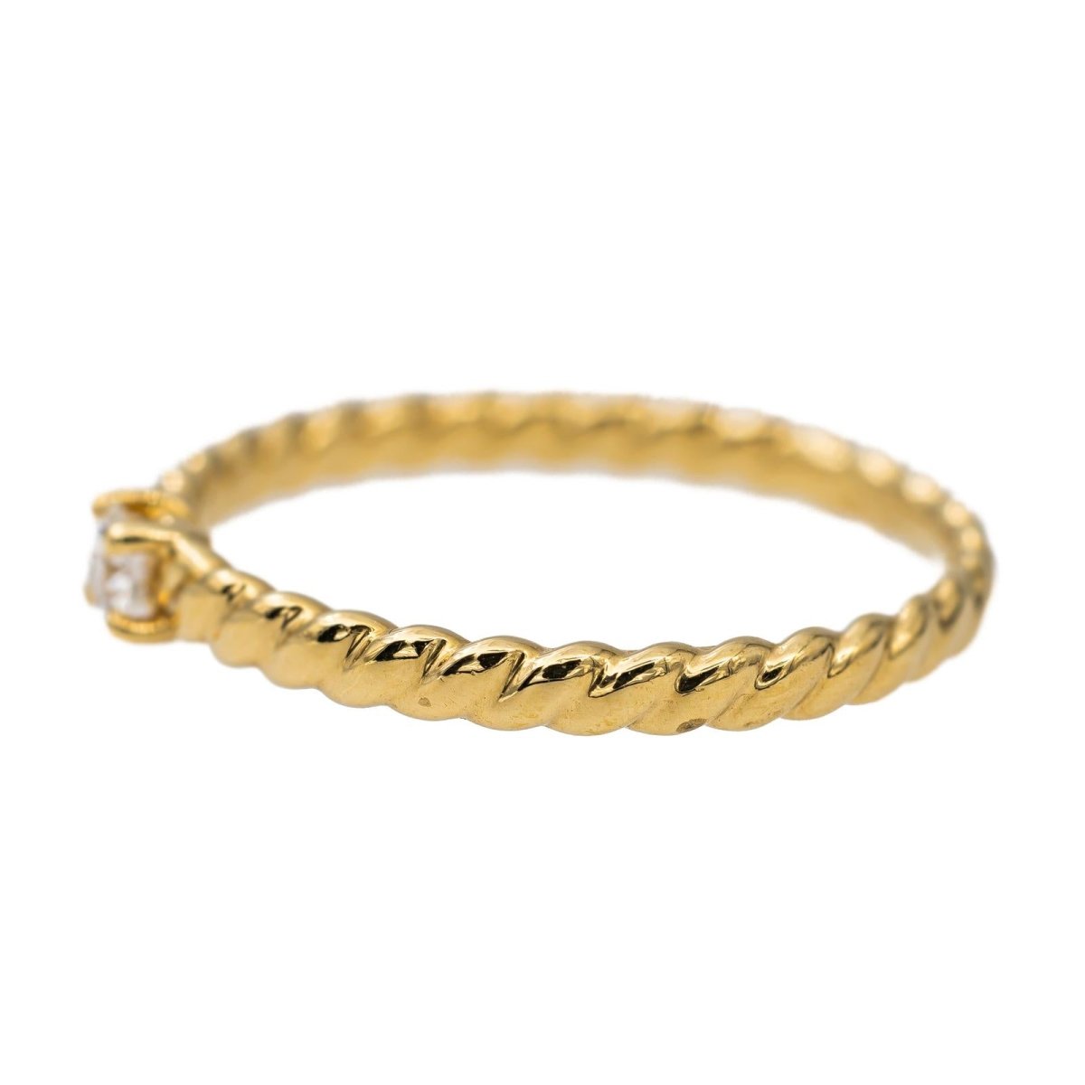 Bague Solitaire Or jaune Diamant - Castafiore
