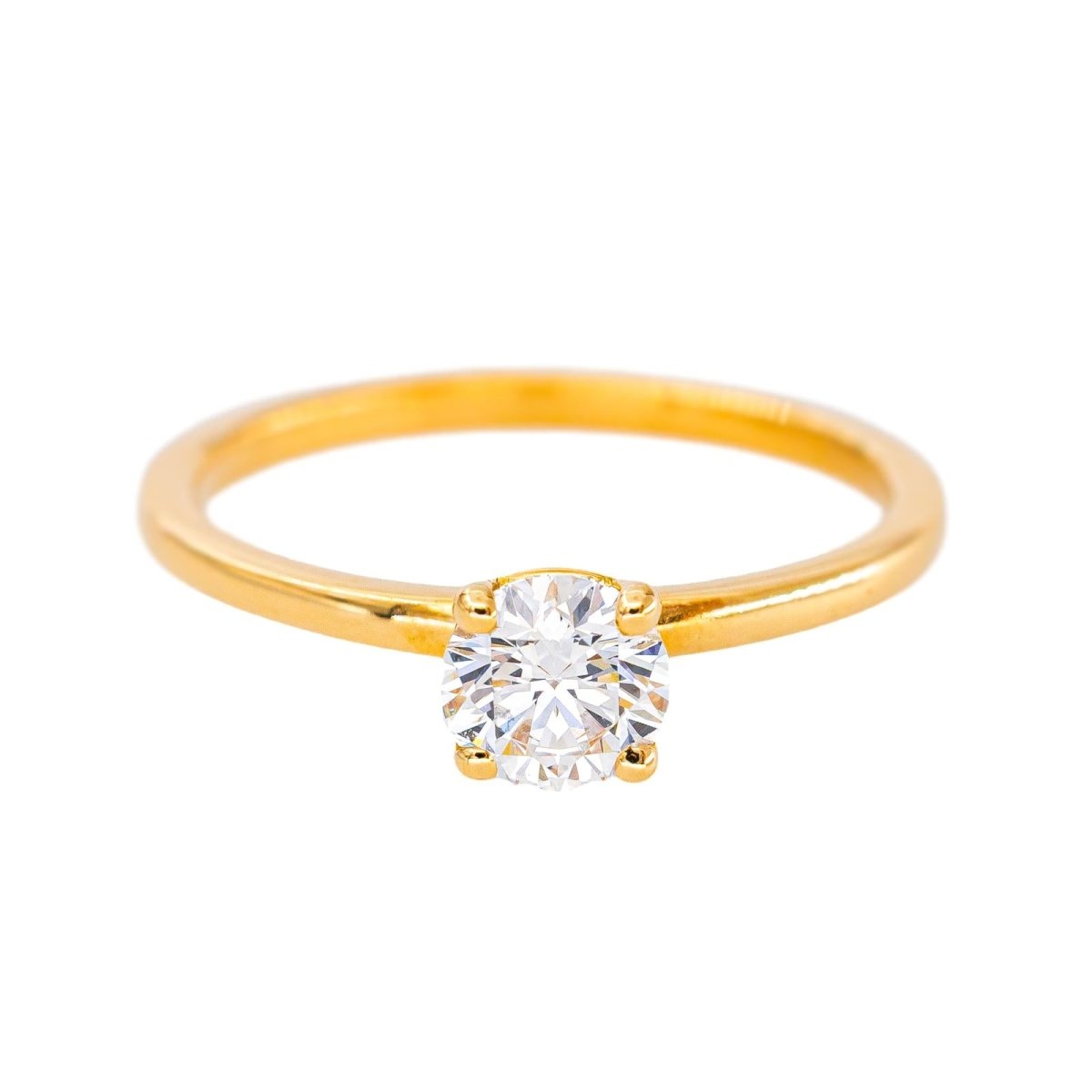 Bague Solitaire Or jaune Diamant - Castafiore