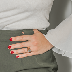 Bague Solitaire Or jaune Diamant - Castafiore