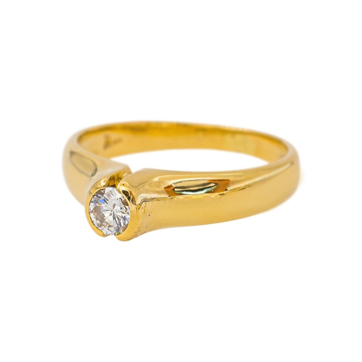 Bague Solitaire Or jaune Diamant - Castafiore