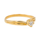 Bague Solitaire Or jaune Diamant - Castafiore