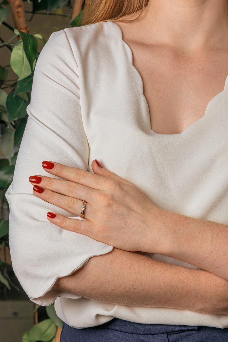 Bague Solitaire Or jaune Diamant - Castafiore