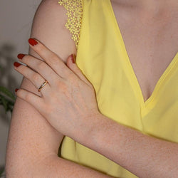 Bague Solitaire Or jaune Diamant - Castafiore