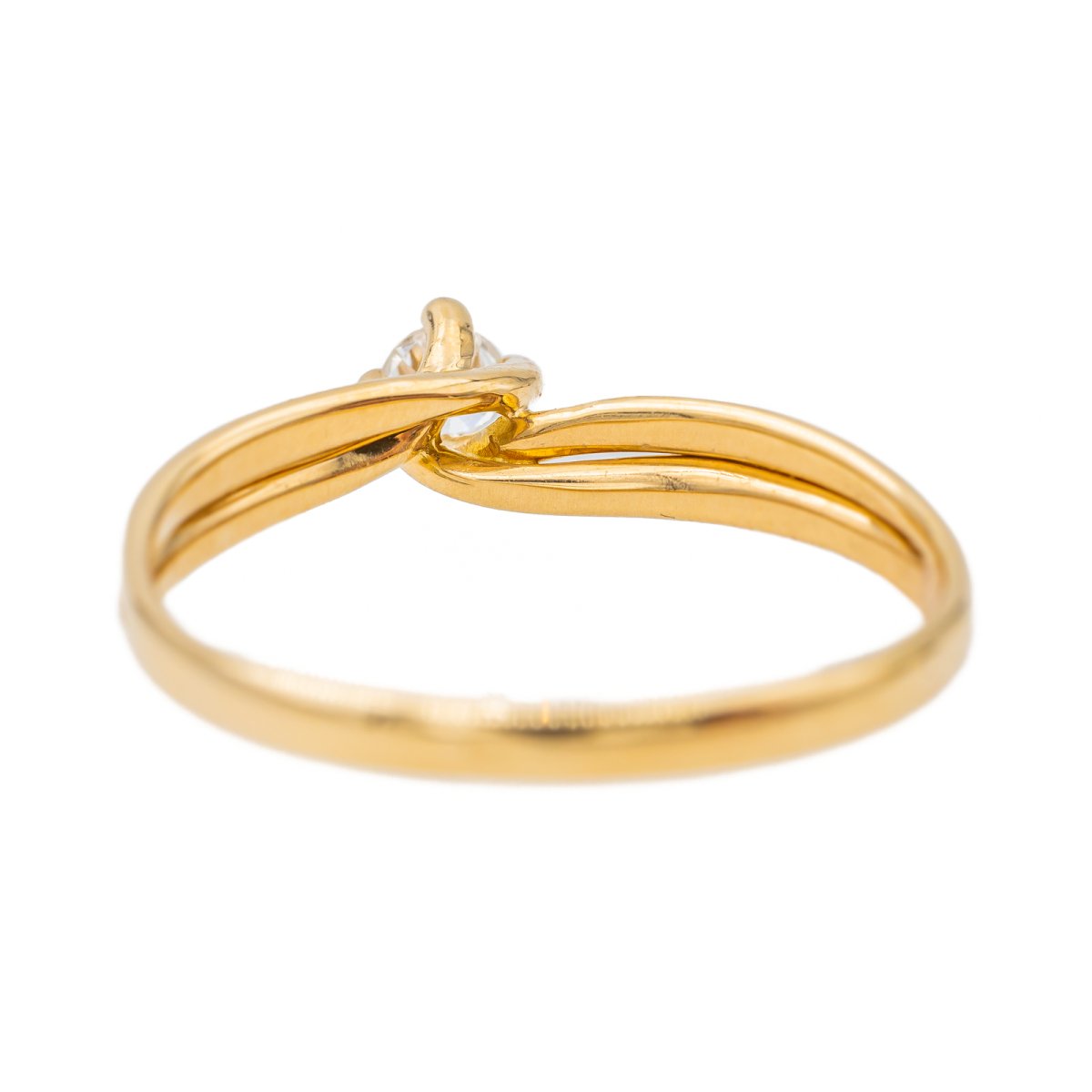 Bague Solitaire Or jaune Diamant - Castafiore