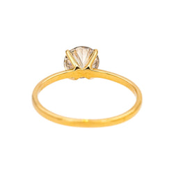 Bague Solitaire Or jaune Diamant brun - Castafiore