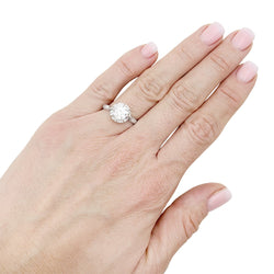 Bague solitaire platine et diamant - Castafiore