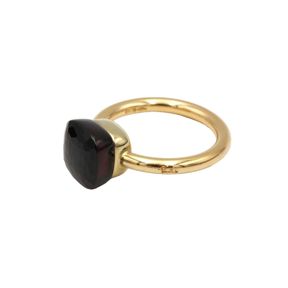 Bague Solitaire POMELLATO "Nudo Classic" en or jaune et grenat - Castafiore