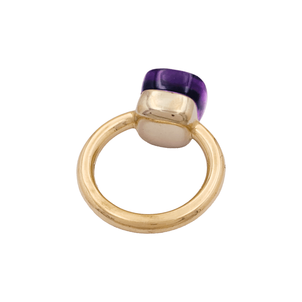 Bague Solitaire POMELLATO Nudo Classic en or rose et améthyste