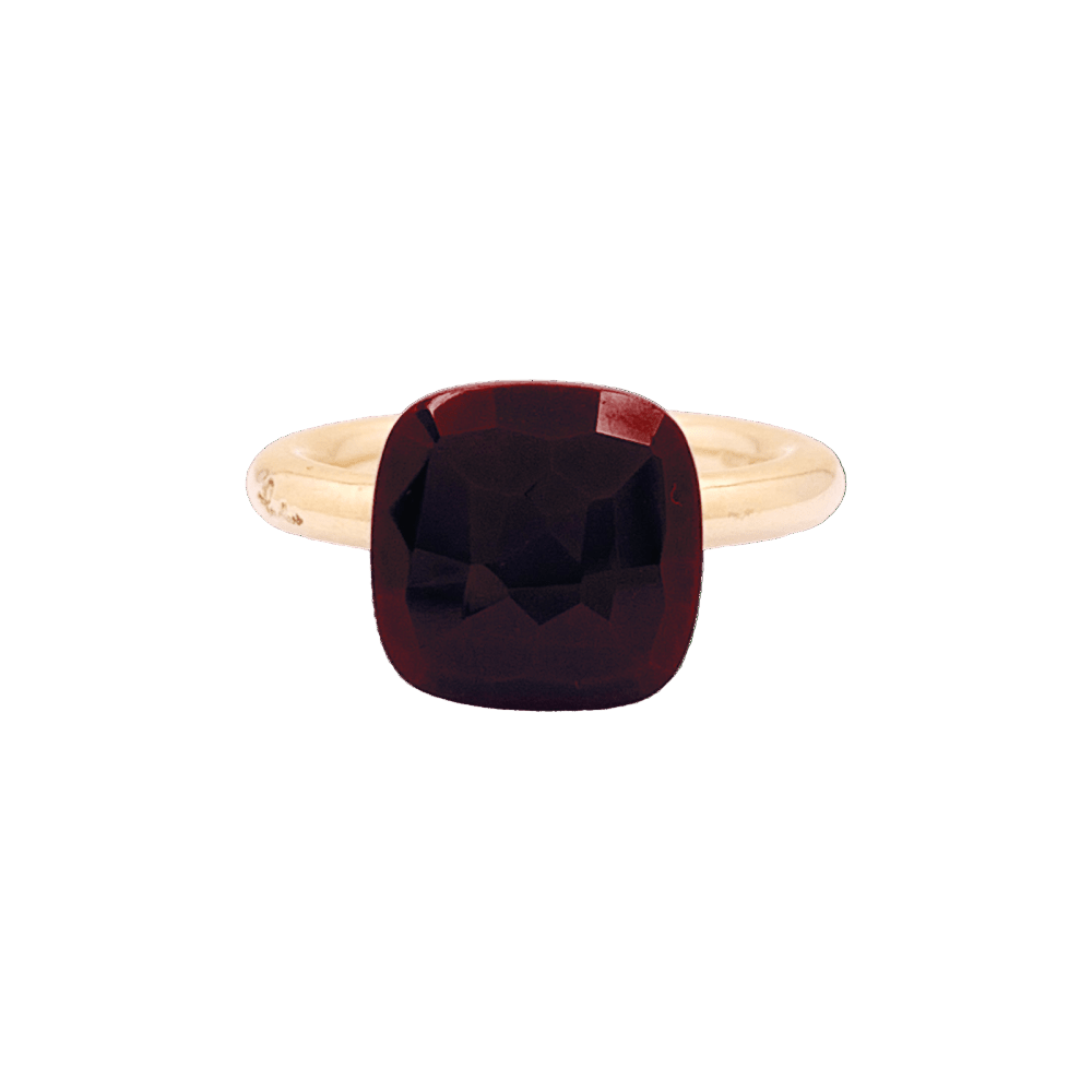Bague Solitaire POMELLATO "Nudo Classic" en or rose et grenat - Castafiore