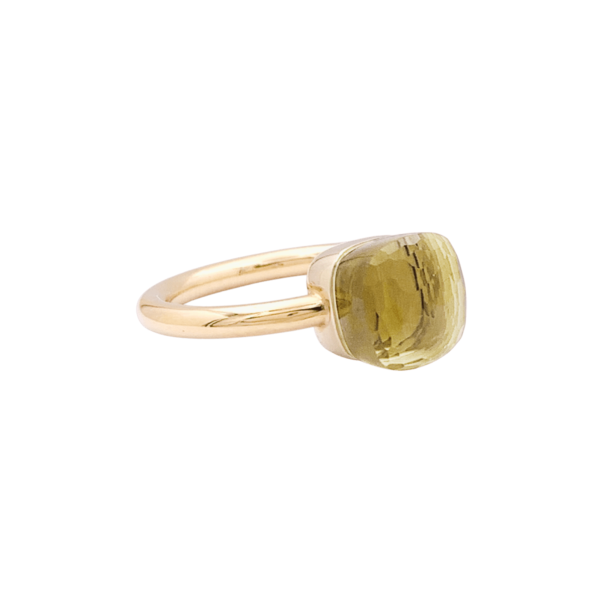 Bague Solitaire POMELLATO "Nudo" en or blanc, or rose et quartz - Castafiore