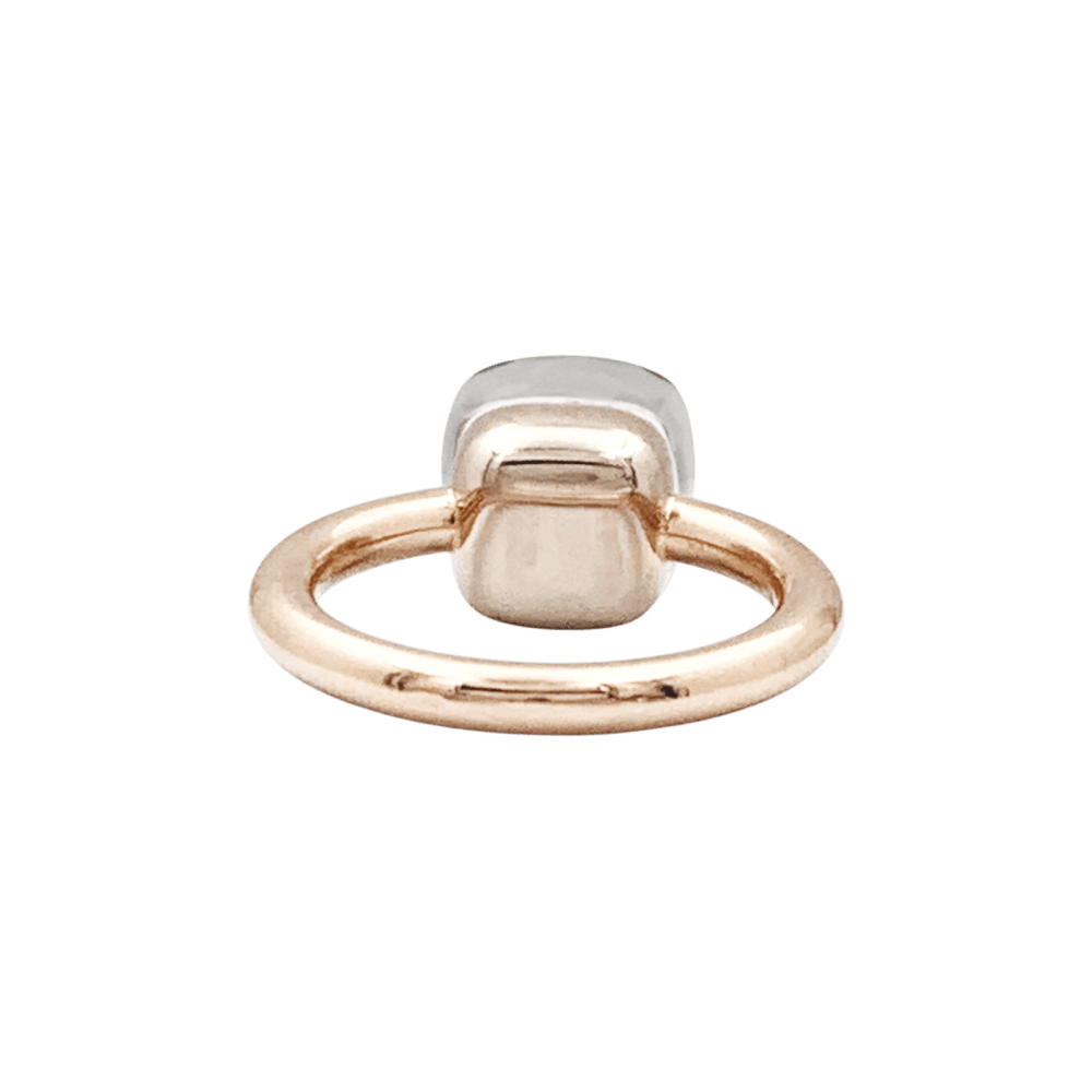Bague Solitaire POMELLATO "Nudo" en or blanc, or rose et topaze - Castafiore