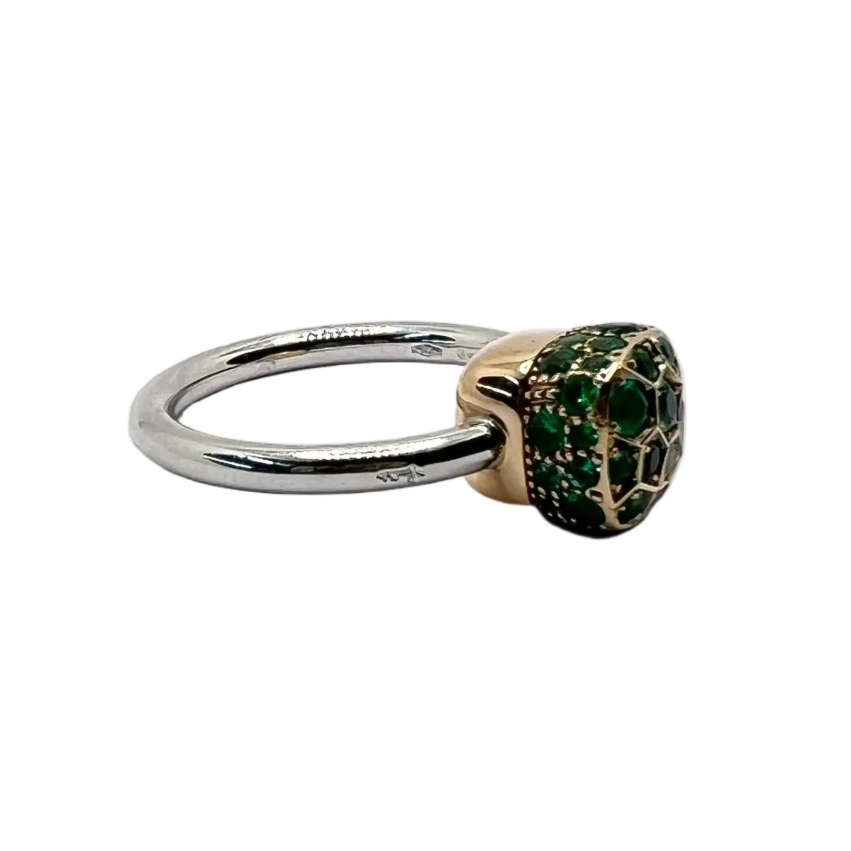 Bague Solitaire POMELLATO "Nudo" en or jaune et saphirs - Castafiore