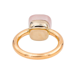 Bague Solitaire POMELLATO "Nudo" en or rose et quartz - Castafiore